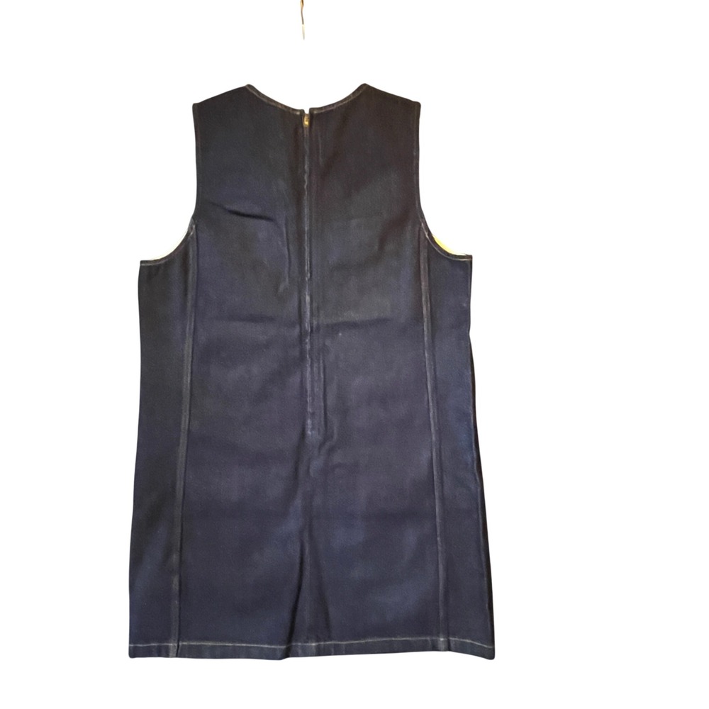 J.Crew Patch Pocket Denim Shift Dress NWT Women L Sleeveless Mini Utility Office - Picture 9 of 12